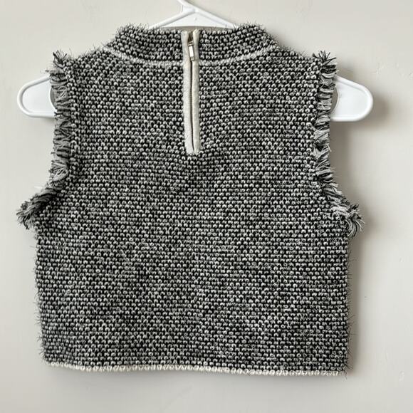 Paola Bernardi Two Piece SET Black And White Tweed Skirt Top Set Size: XS - Picture 5 of 7